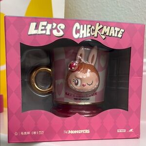 Pop Mart The Monsters Pink and Gold Mug